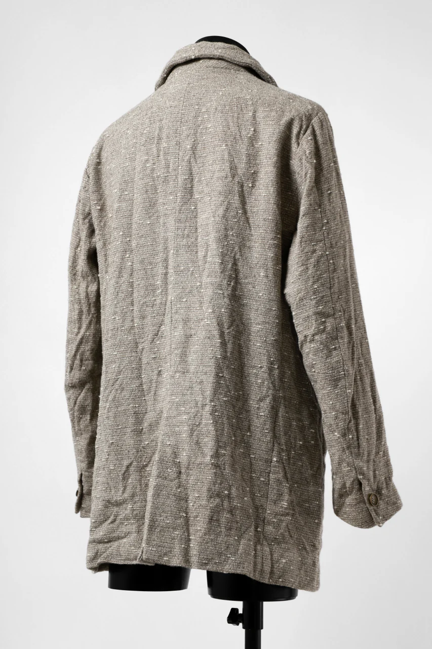YUTA MATSUOKA semi-double jacket / knot yarn wool linen (ecru) - Image 13