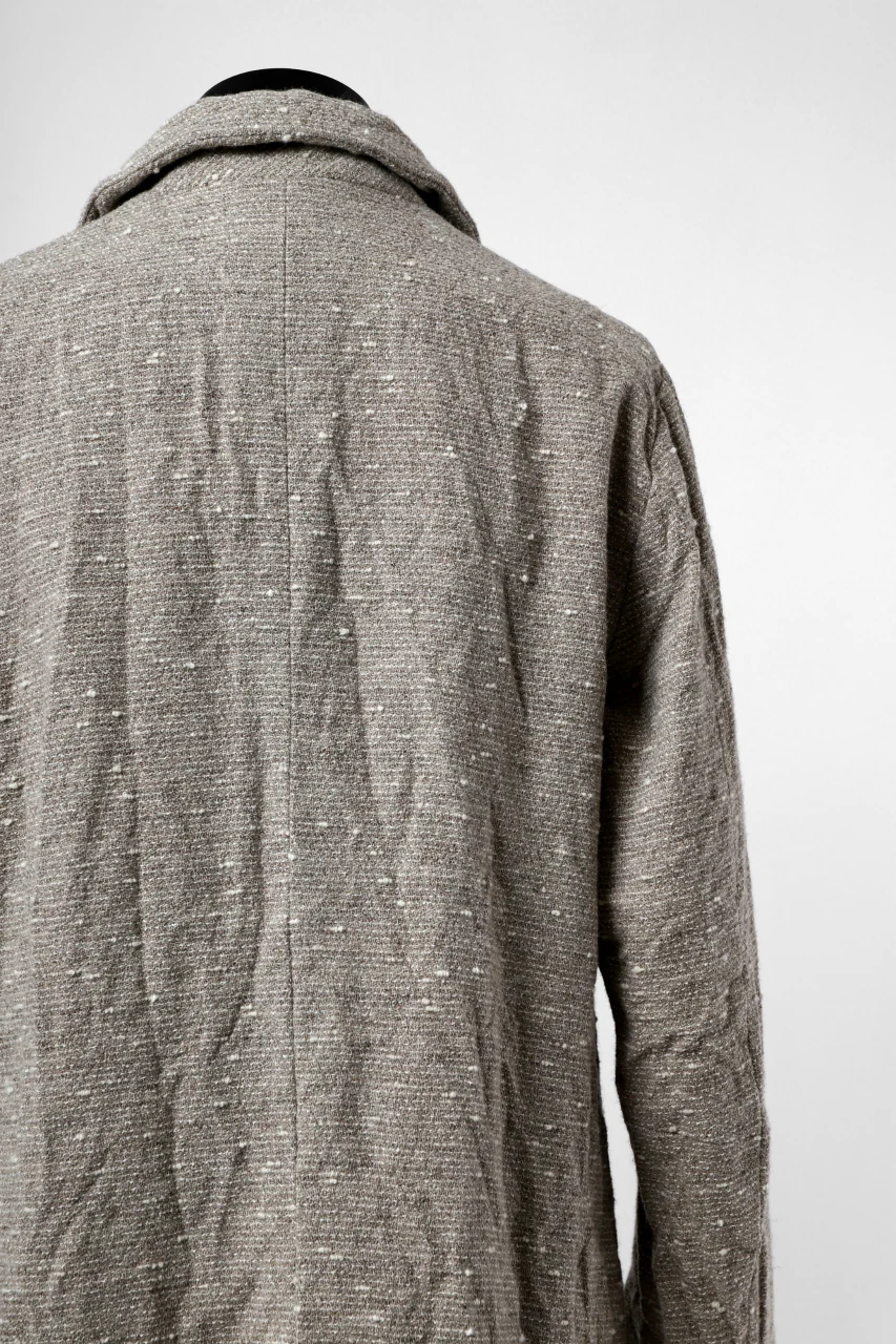 YUTA MATSUOKA semi-double jacket / knot yarn wool linen (ecru) - Image 25