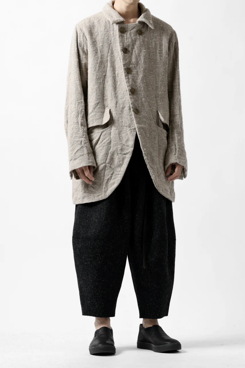 YUTA MATSUOKA semi-double jacket / knot yarn wool linen (ecru) - Image 28