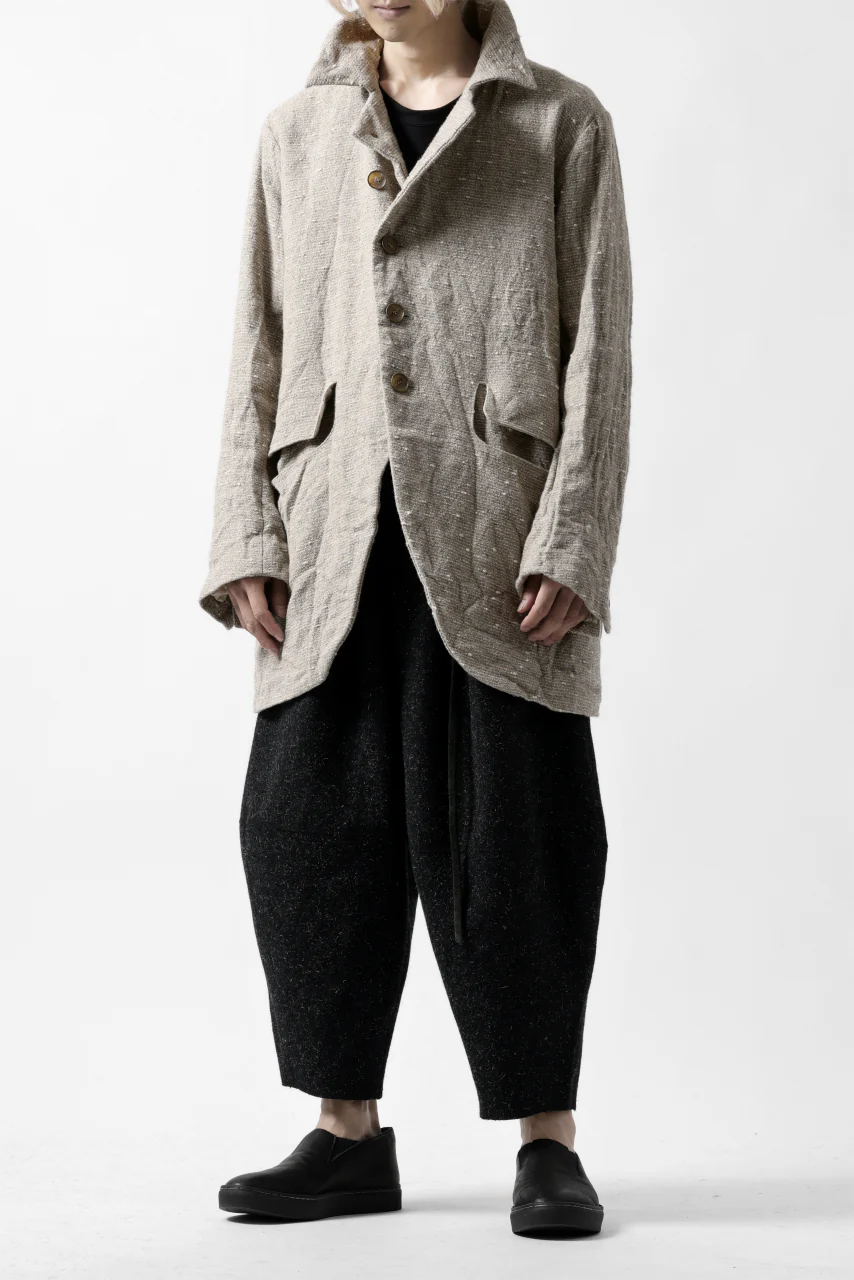 YUTA MATSUOKA semi-double jacket / knot yarn wool linen (ecru) - Image 30