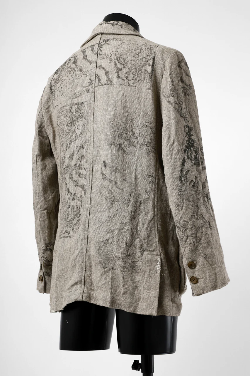 YUTA MATSUOKA 2B print jacket / safiran linen (ecru) - Image 13