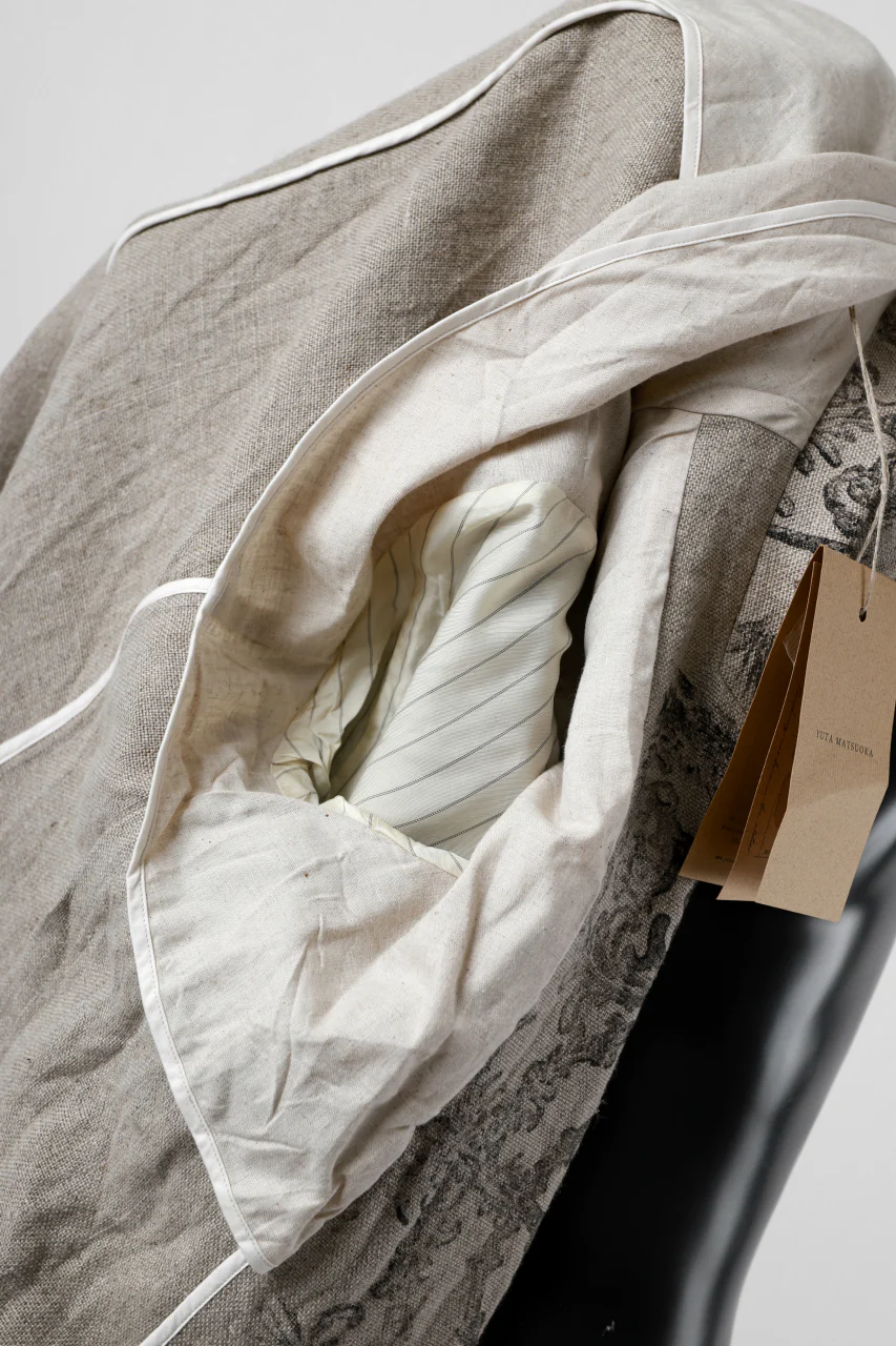 YUTA MATSUOKA 2B print jacket / safiran linen (ecru) - Image 22