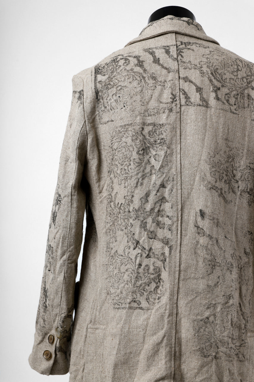 YUTA MATSUOKA 2B print jacket / safiran linen (ecru) - Image 26