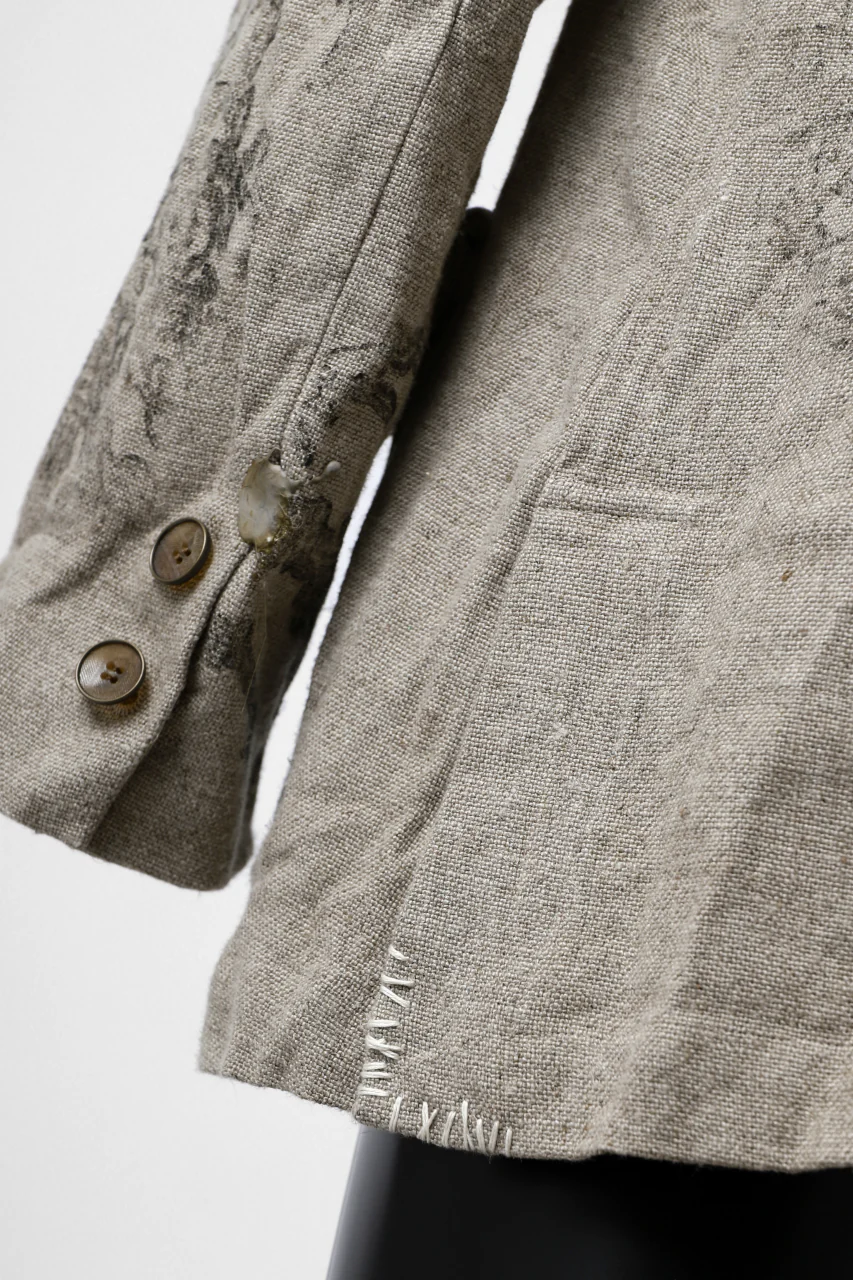 YUTA MATSUOKA 2B print jacket / safiran linen (ecru) - Image 28