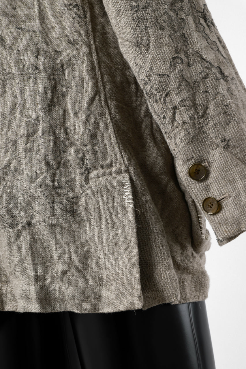 YUTA MATSUOKA 2B print jacket / safiran linen (ecru) - Image 29