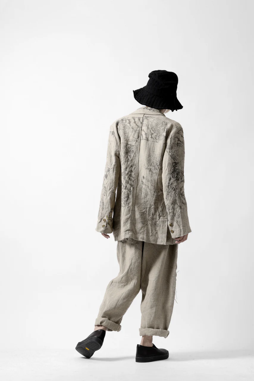 YUTA MATSUOKA 2B print jacket / safiran linen (ecru) - Image 38