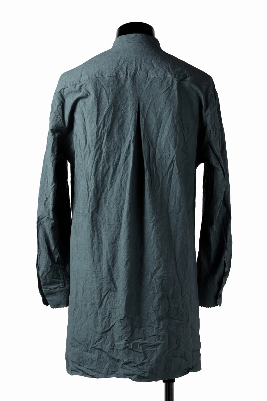 YUTA MATSUOKA semi long shirts / triple wash typewriter (light blue) - Image 10