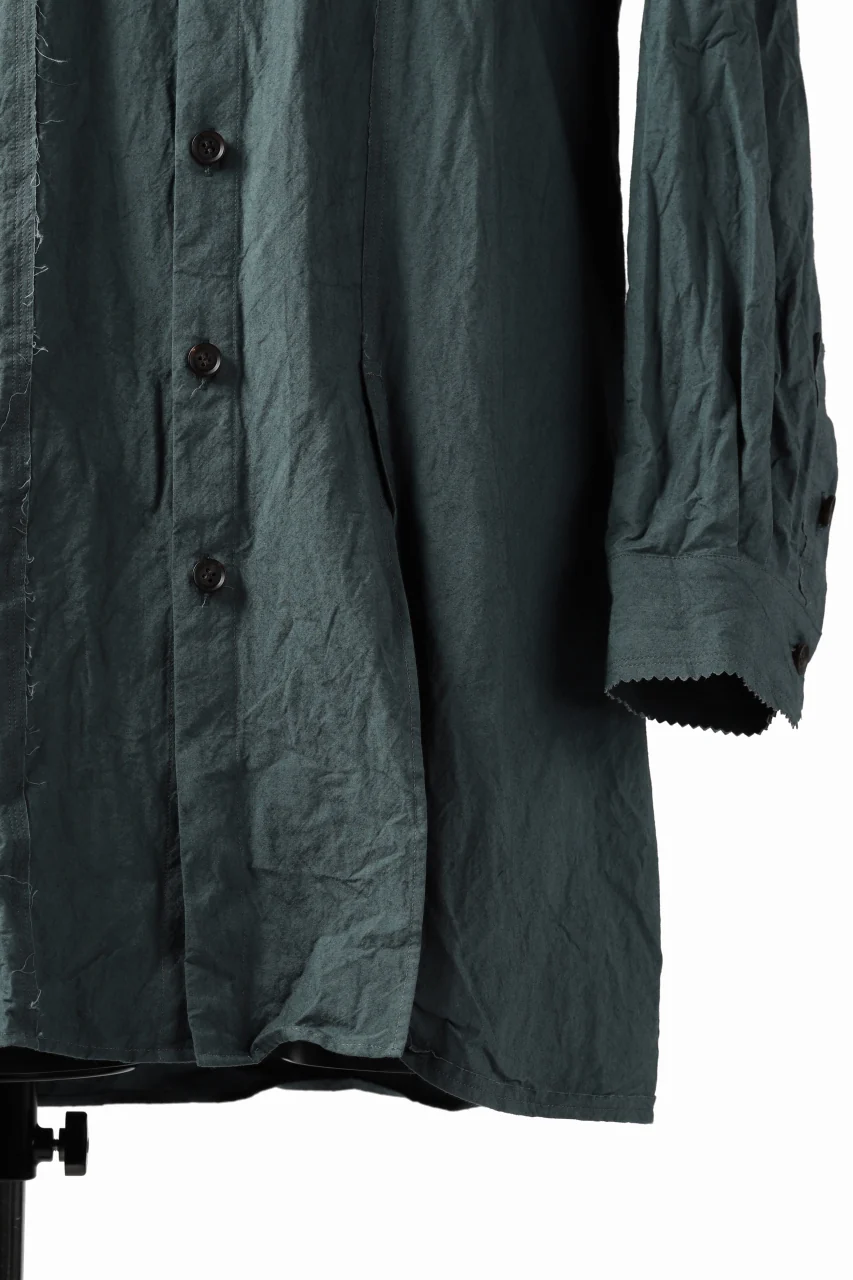 YUTA MATSUOKA semi long shirts / triple wash typewriter (light blue) - Image 16