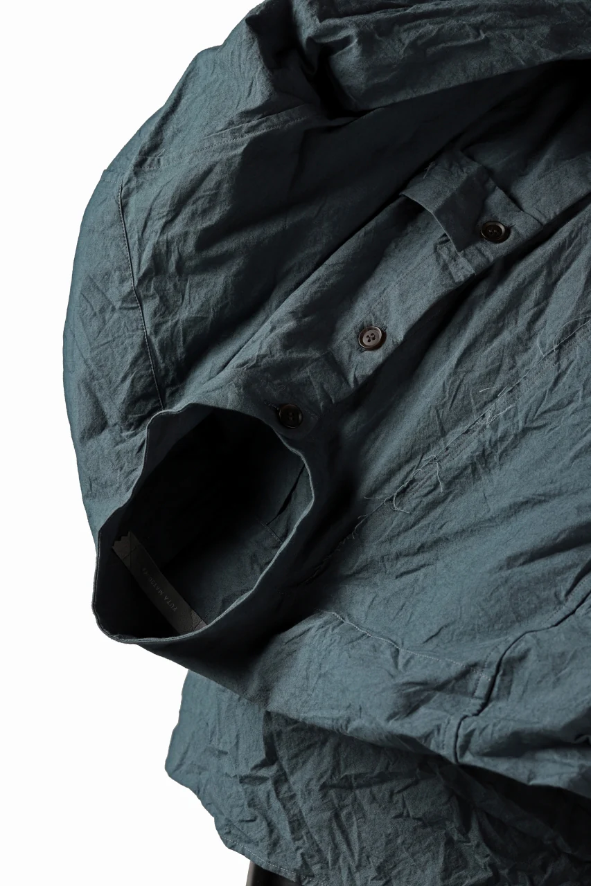 YUTA MATSUOKA semi long shirts / triple wash typewriter (light blue) - Image 21