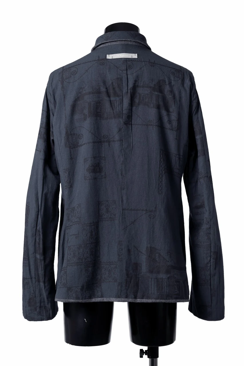 YUTA MATSUOKA shirt collar jacket / compressed wool jersey (dark gray) - Image 10