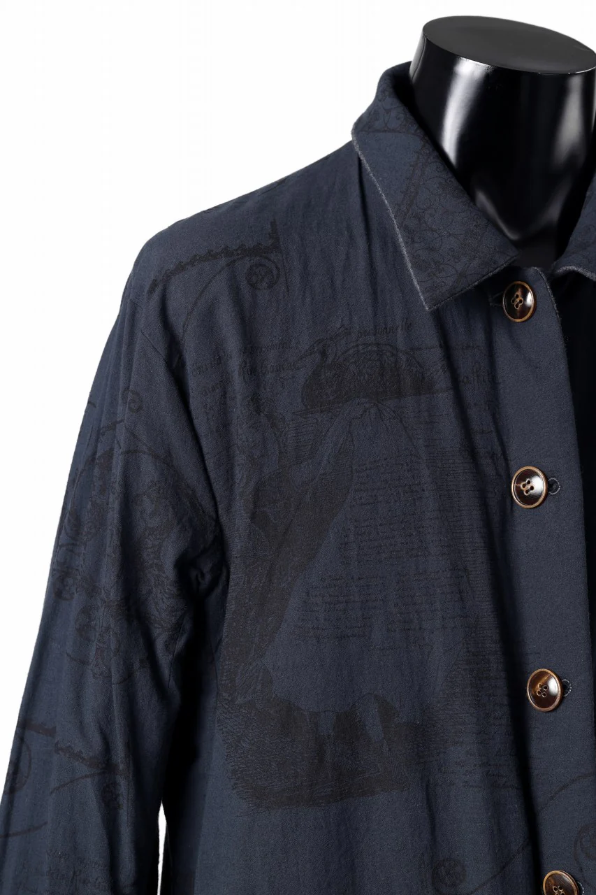 YUTA MATSUOKA shirt collar jacket / compressed wool jersey (dark gray) - Image 22