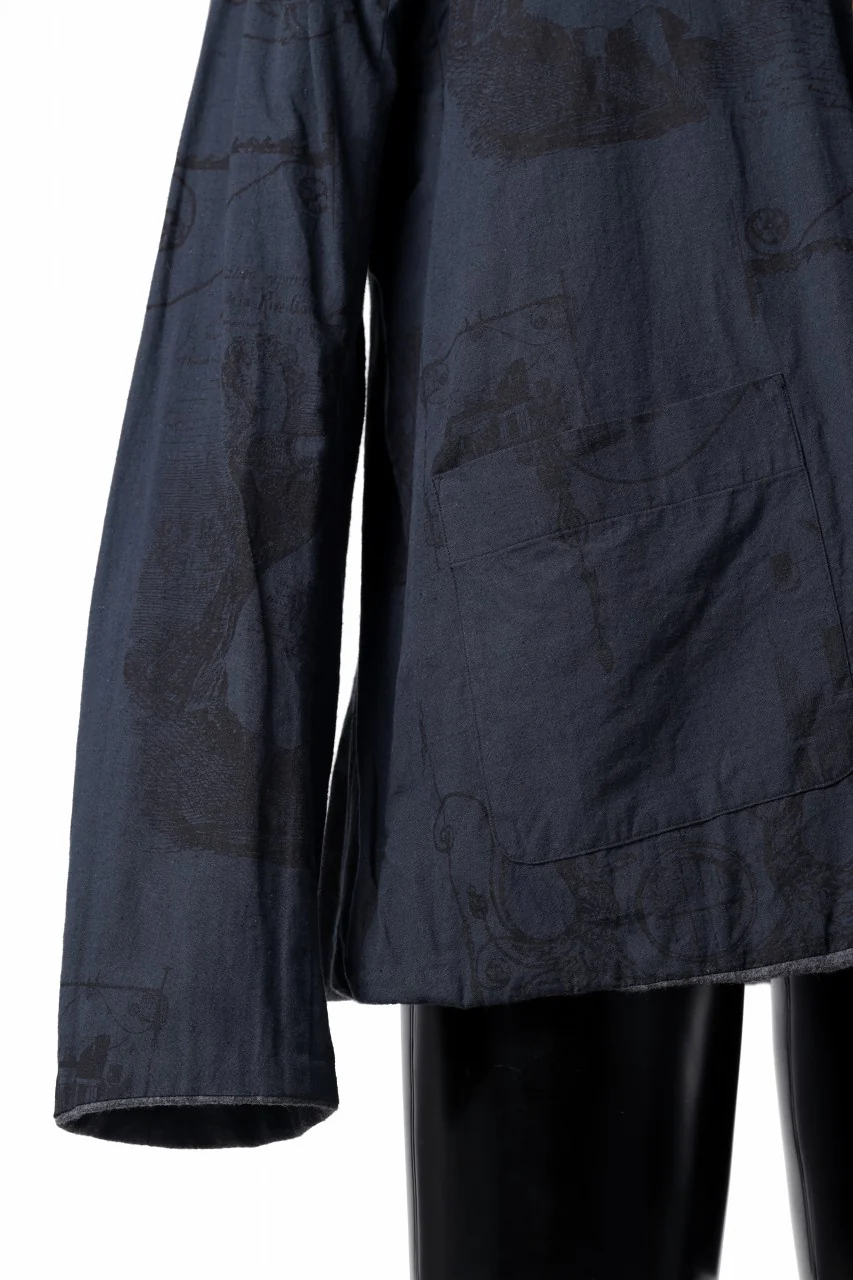YUTA MATSUOKA shirt collar jacket / compressed wool jersey (dark gray) - Image 23