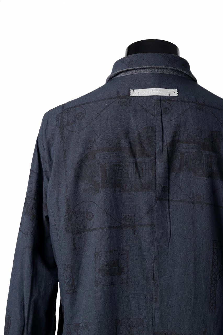YUTA MATSUOKA shirt collar jacket / compressed wool jersey (dark gray) - Image 24