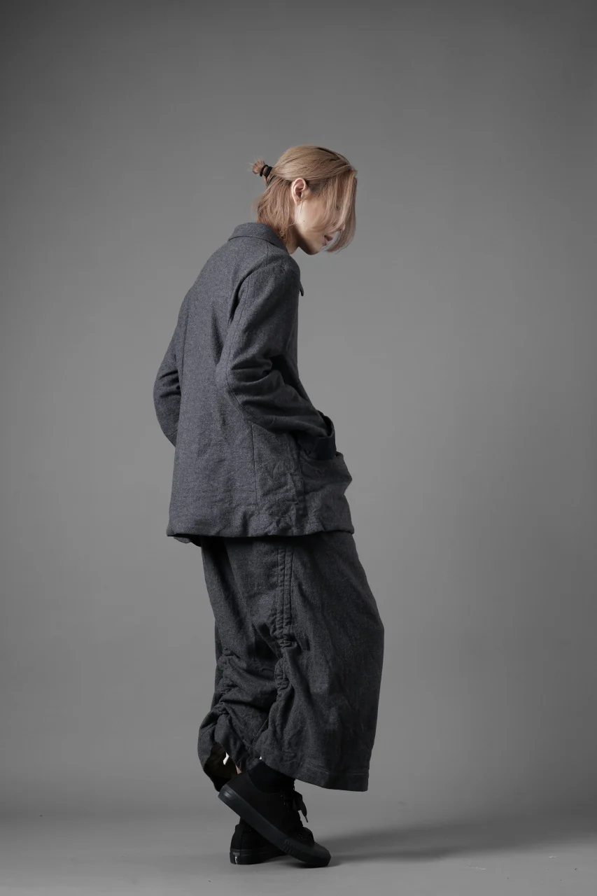 YUTA MATSUOKA shirt collar jacket / compressed wool jersey (dark gray) - Image 34