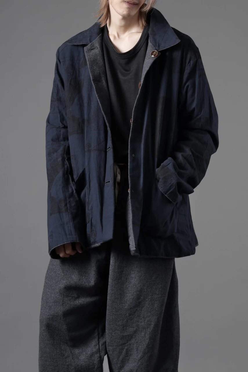 YUTA MATSUOKA shirt collar jacket / compressed wool jersey (dark gray) - Image 43