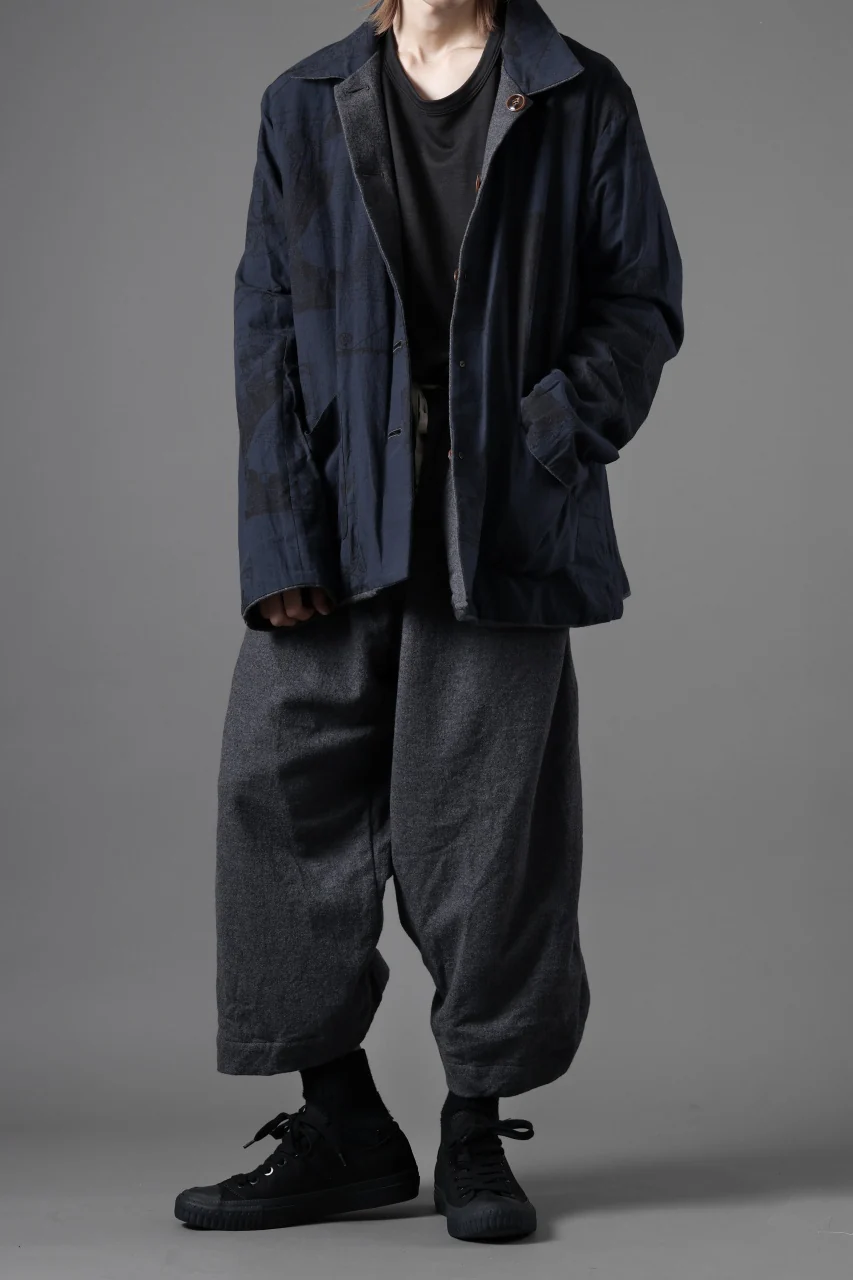 YUTA MATSUOKA shirt collar jacket / compressed wool jersey (dark gray) - Image 44