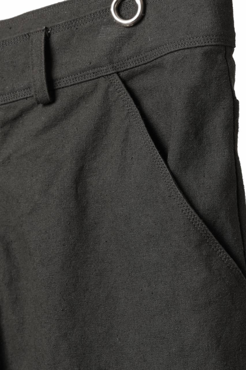 YUTA MATSUOKA three dimensional trousers / linen cotton canvas (brown) - Image 10