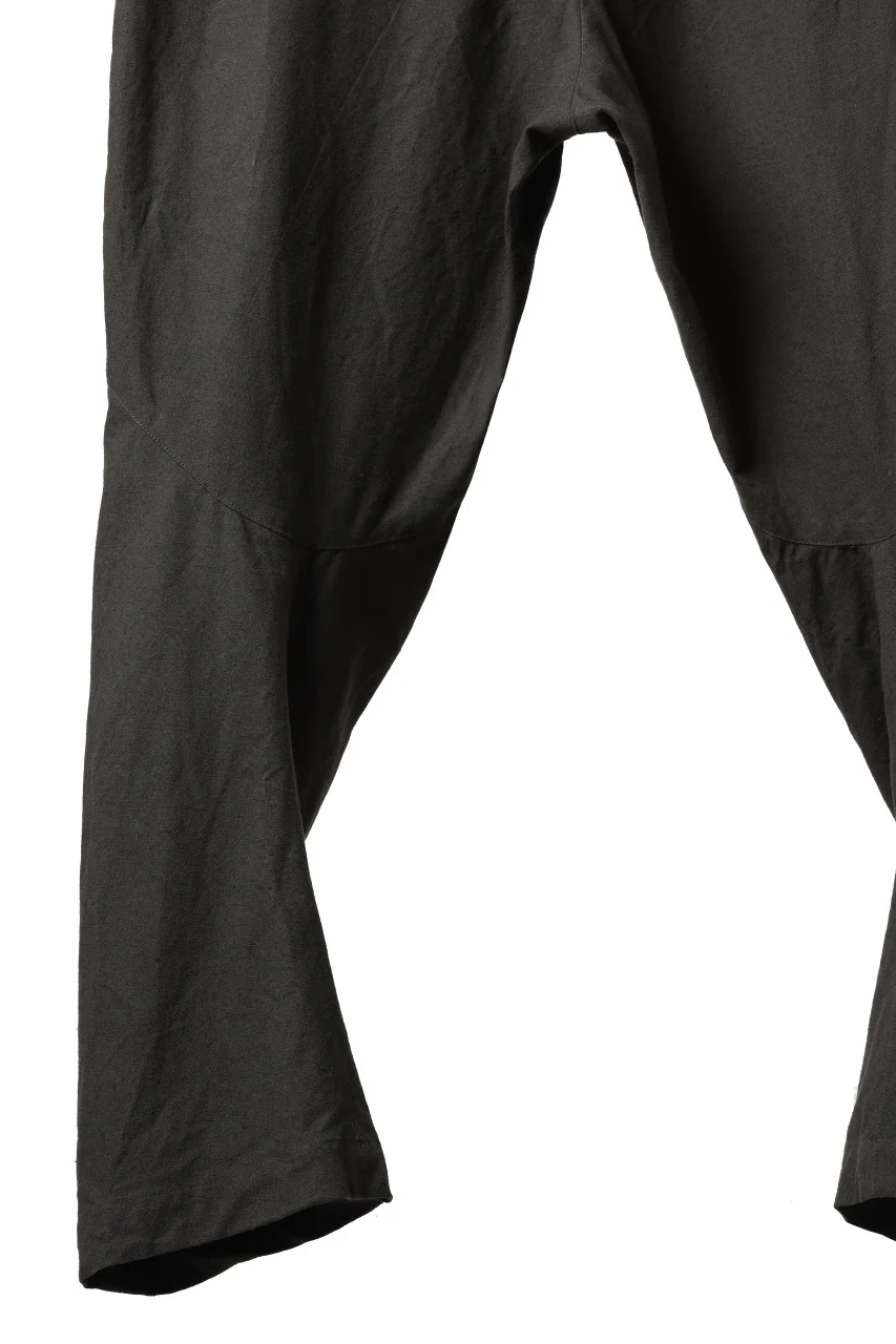 YUTA MATSUOKA three dimensional trousers / linen cotton canvas (brown) - Image 12