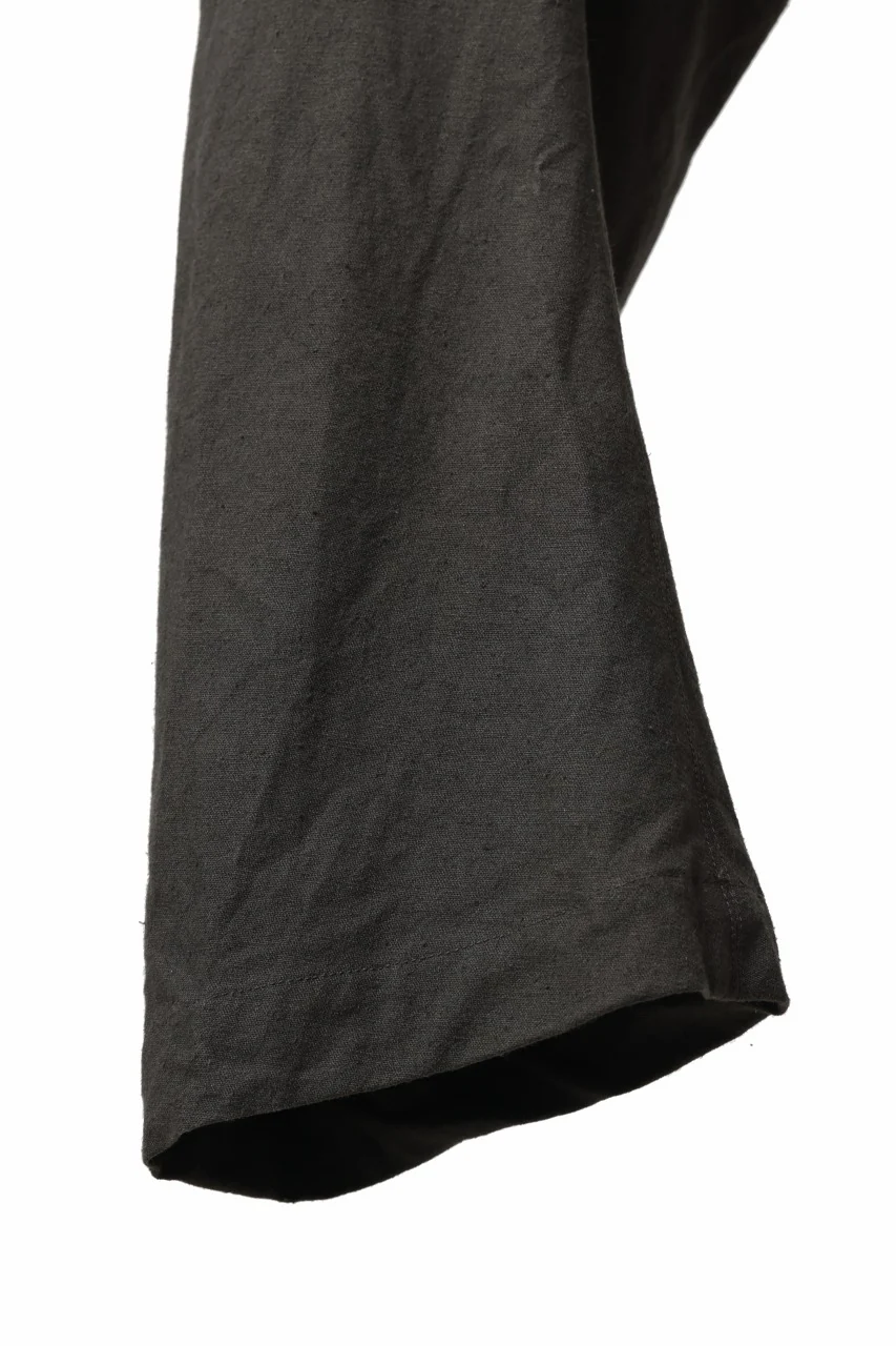 YUTA MATSUOKA three dimensional trousers / linen cotton canvas (brown) - Image 13