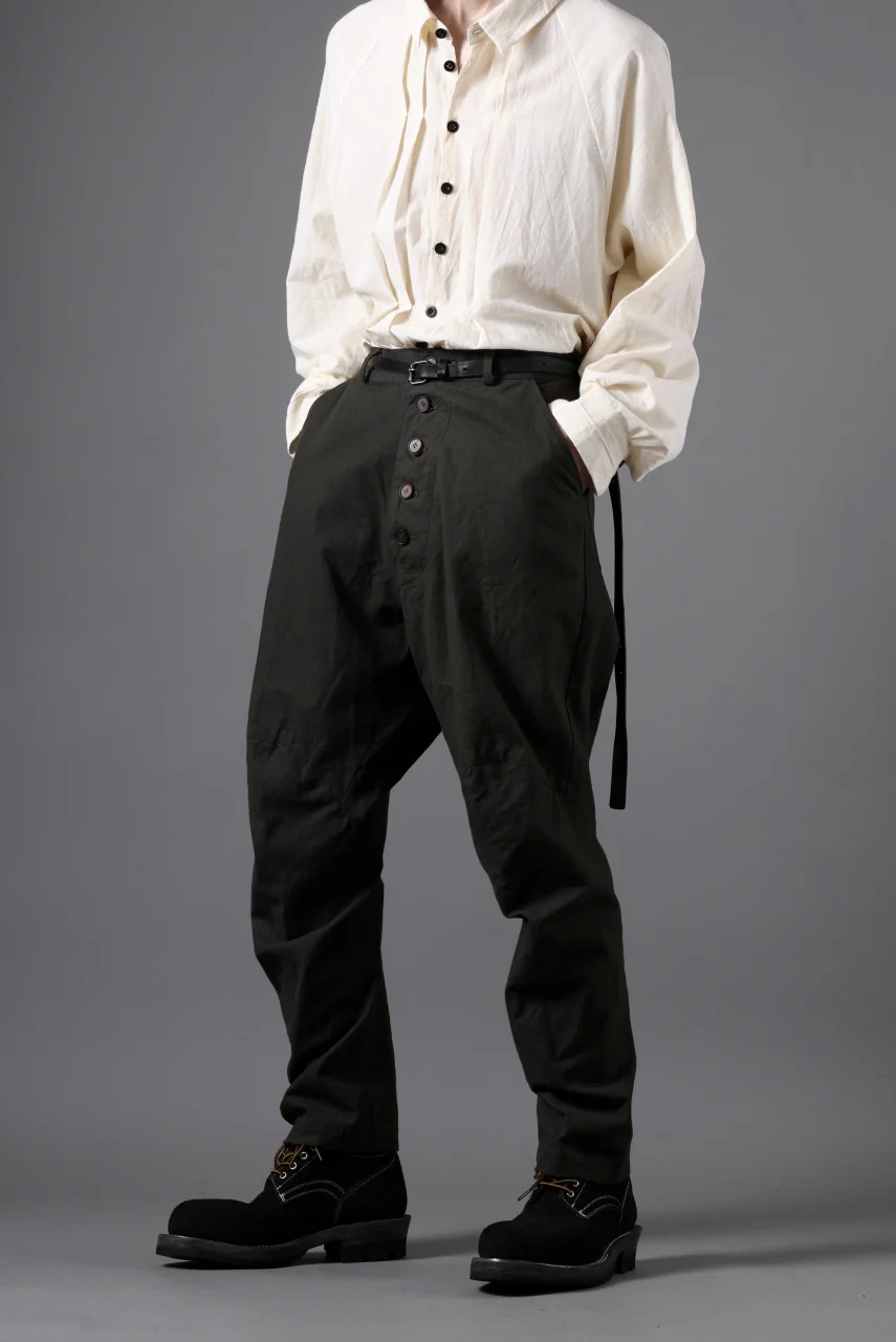 YUTA MATSUOKA three dimensional trousers / linen cotton canvas (brown) - Image 14