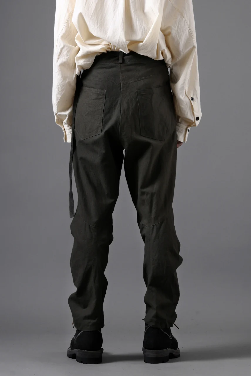 YUTA MATSUOKA three dimensional trousers / linen cotton canvas (brown) - Image 16