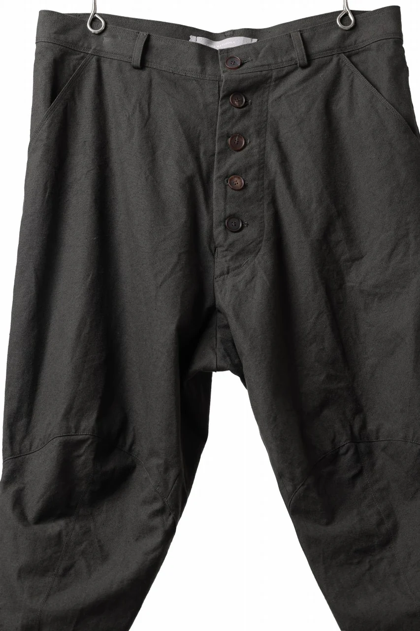 YUTA MATSUOKA three dimensional trousers / linen cotton canvas (brown) - Image 4