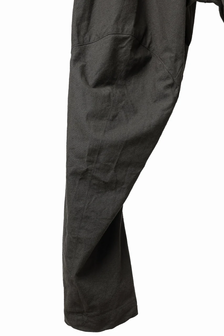 YUTA MATSUOKA three dimensional trousers / linen cotton canvas (brown) - Image 7