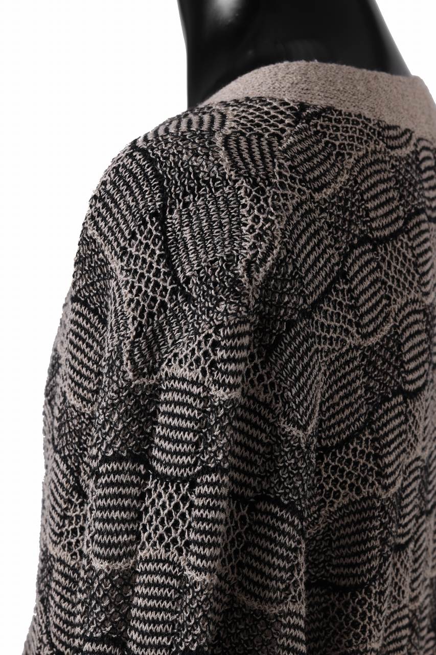 YUTA MATSUOKA v neck knit cardigan / hemp & EU linen links knit (ecru) - Image 11