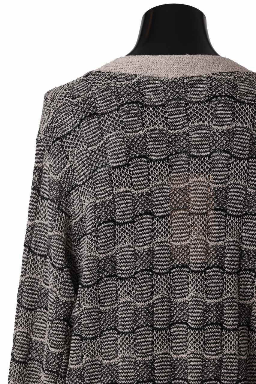 YUTA MATSUOKA v neck knit cardigan / hemp & EU linen links knit (ecru) - Image 12