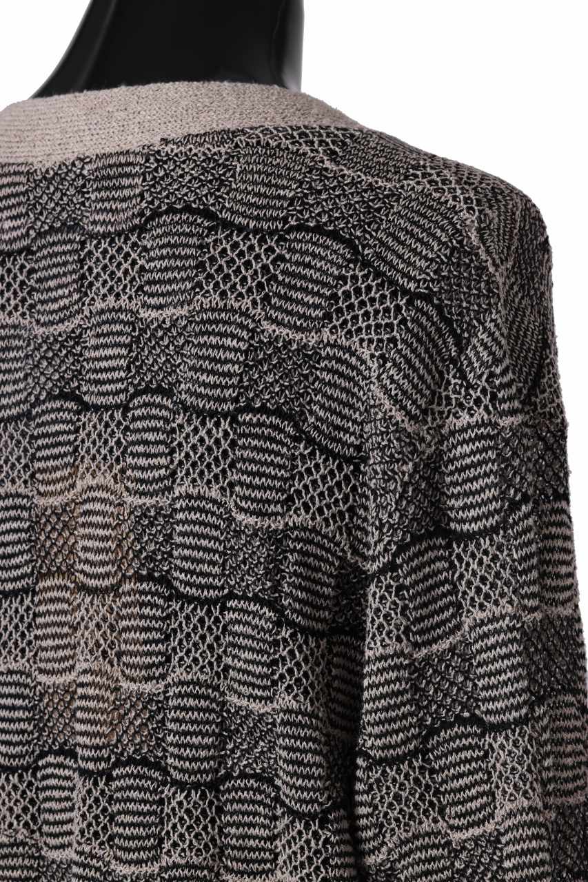 YUTA MATSUOKA v neck knit cardigan / hemp & EU linen links knit (ecru) - Image 13