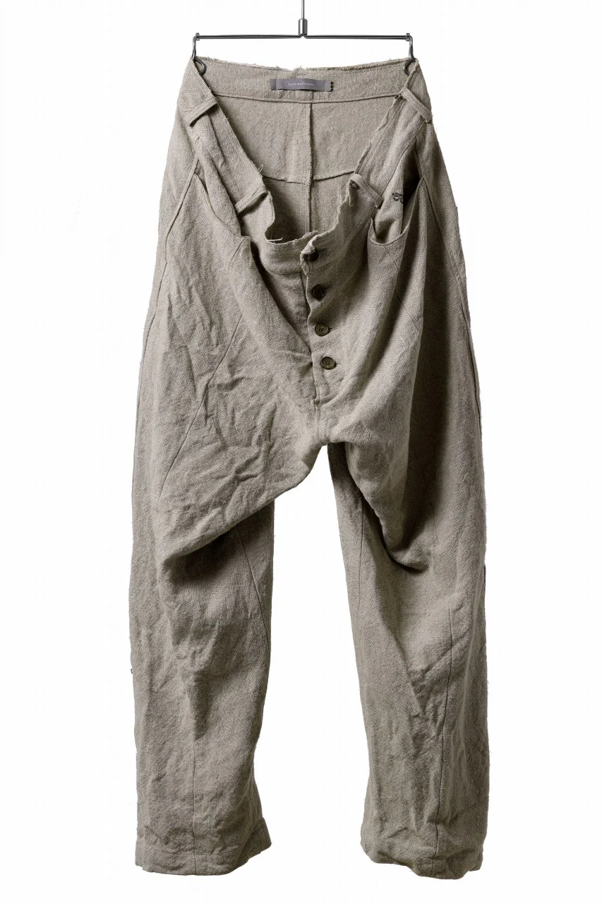 YUTA MATSUOKA wide taperd pants / no.8 linen canvas (ecru)