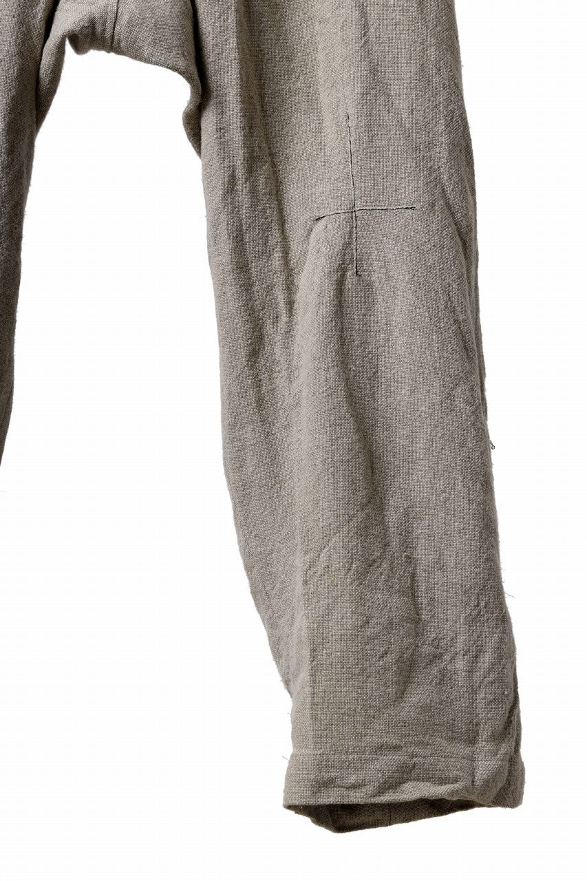 YUTA MATSUOKA wide taperd pants / no.8 linen canvas (ecru) - Image 13