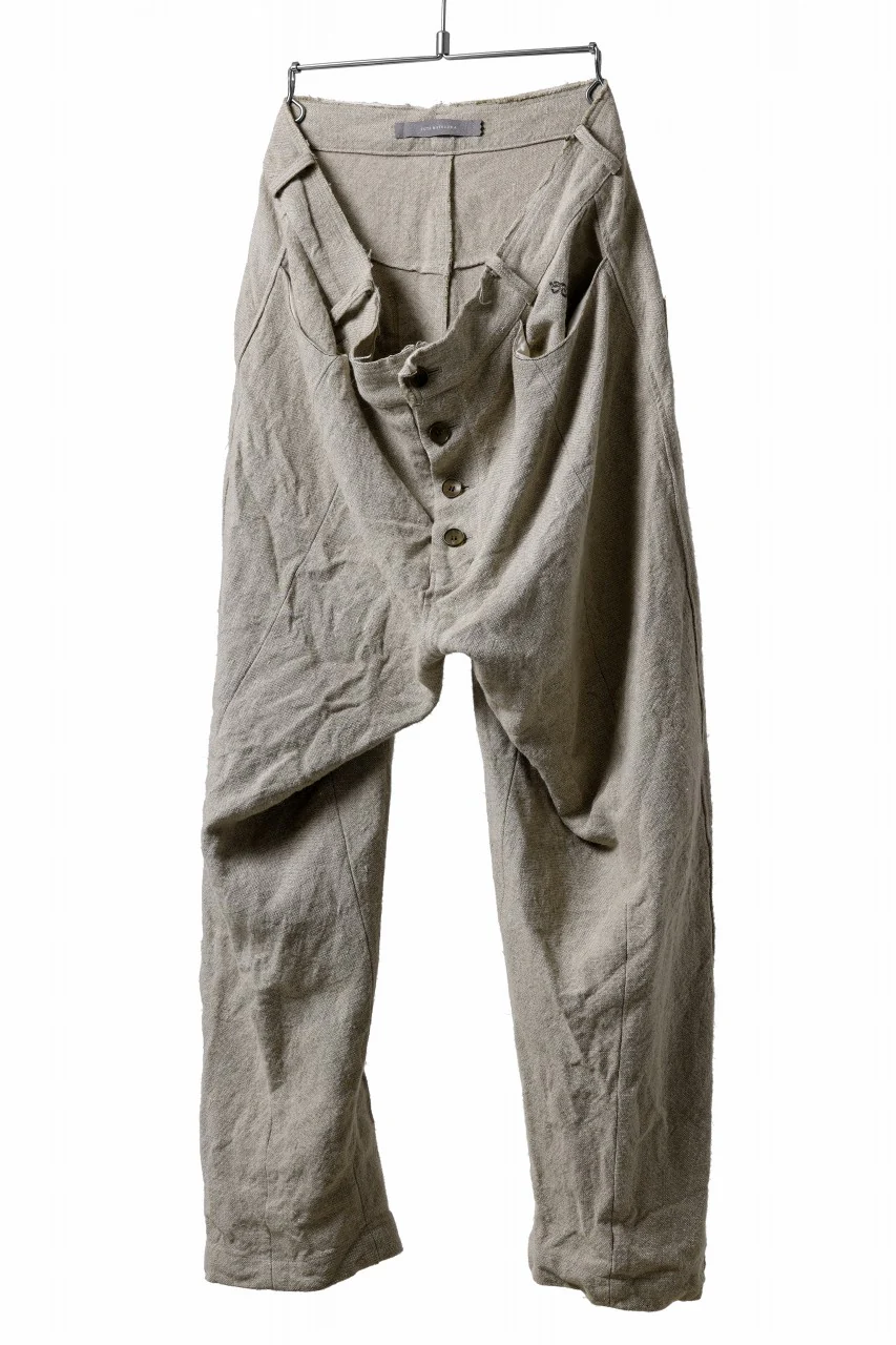 YUTA MATSUOKA wide taperd pants / no.8 linen canvas (ecru) - Image 2