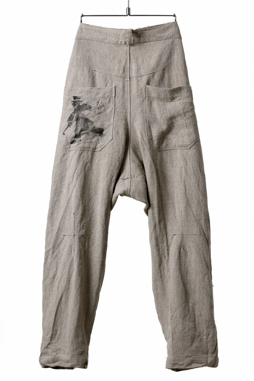 YUTA MATSUOKA wide taperd pants / no.8 linen canvas (ecru) - Image 3