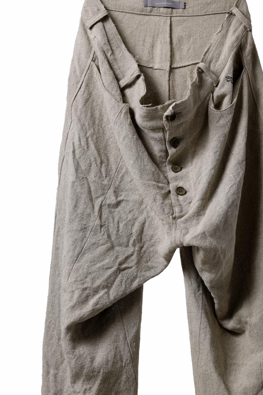 YUTA MATSUOKA wide taperd pants / no.8 linen canvas (ecru) - Image 4
