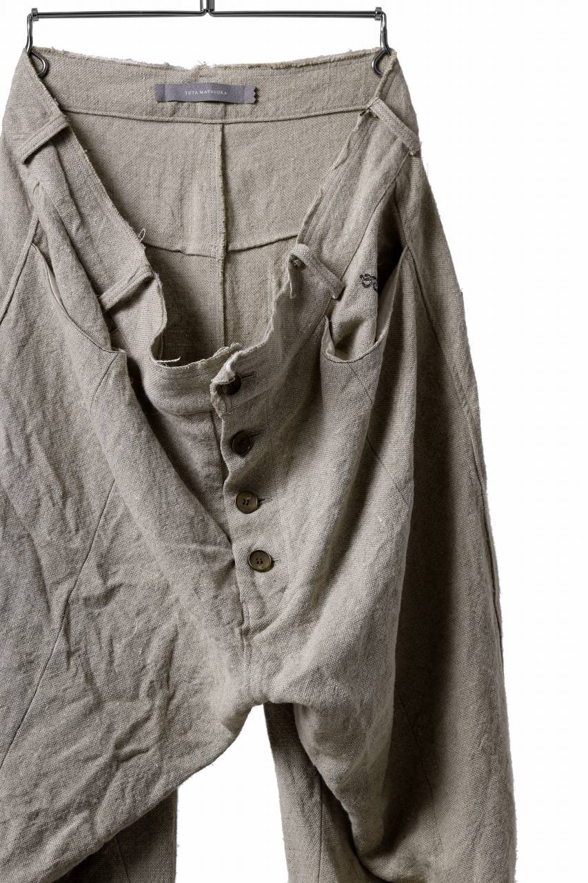 YUTA MATSUOKA wide taperd pants / no.8 linen canvas (ecru) - Image 5