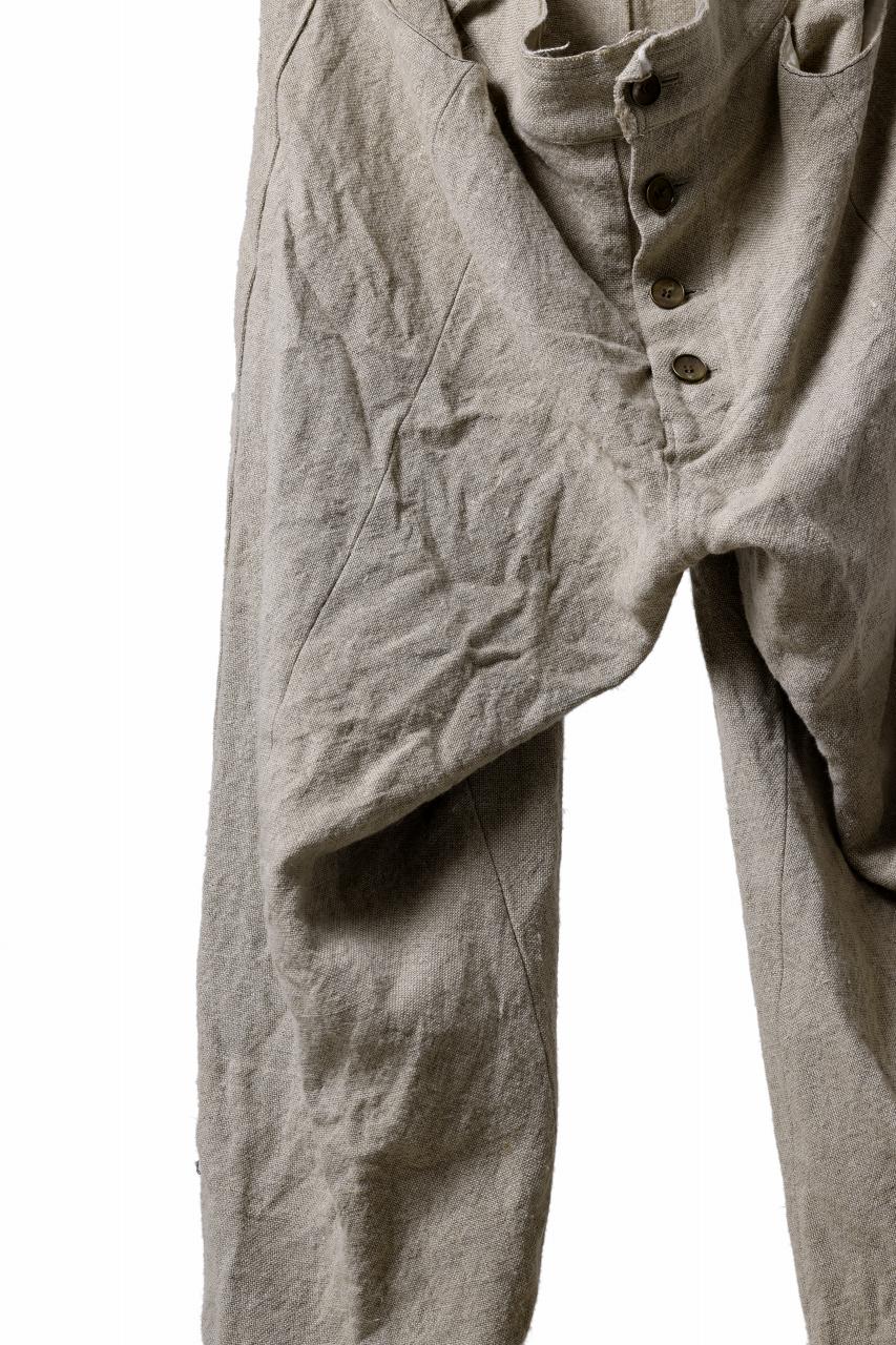 YUTA MATSUOKA wide taperd pants / no.8 linen canvas (ecru) - Image 6