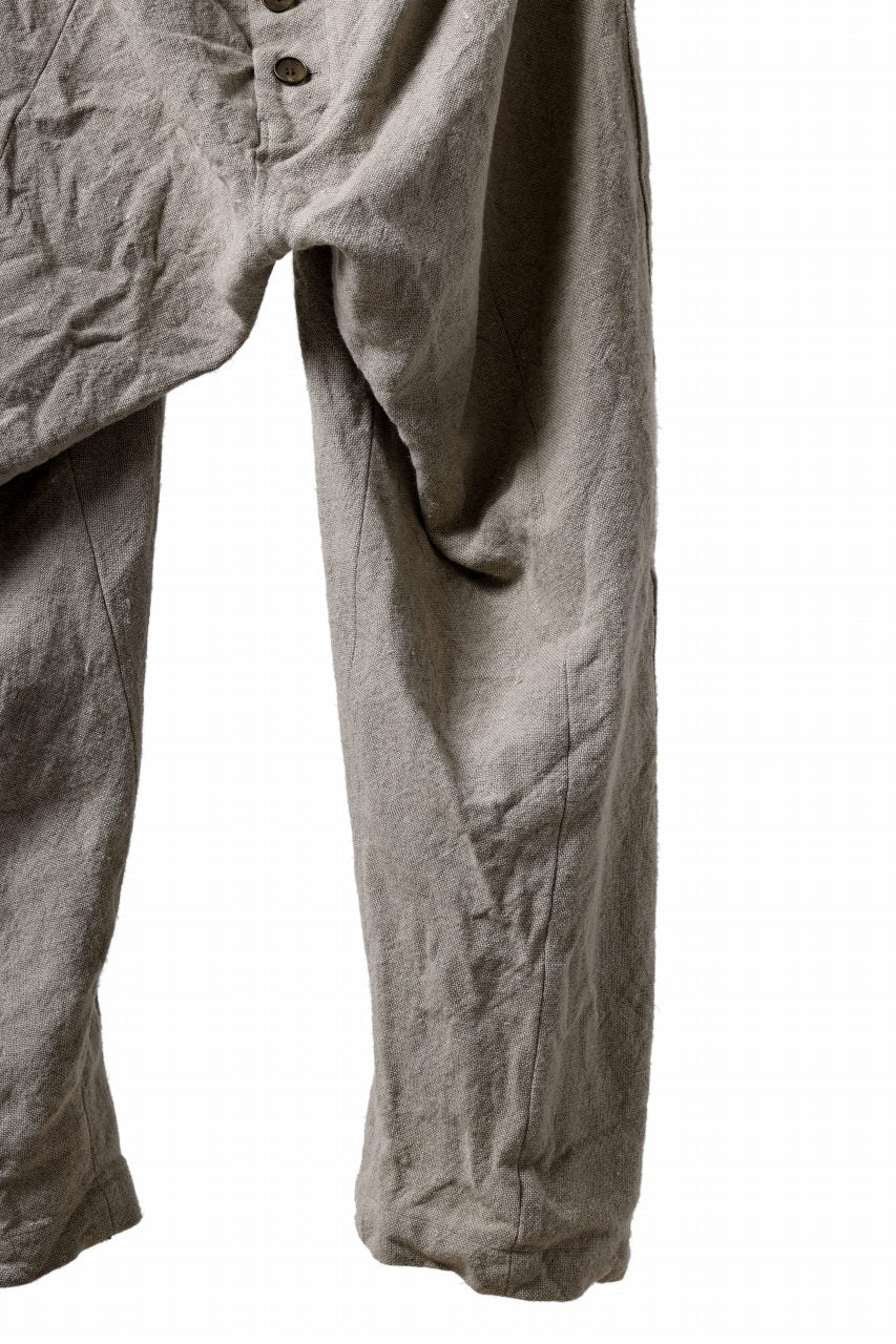 YUTA MATSUOKA wide taperd pants / no.8 linen canvas (ecru) - Image 7