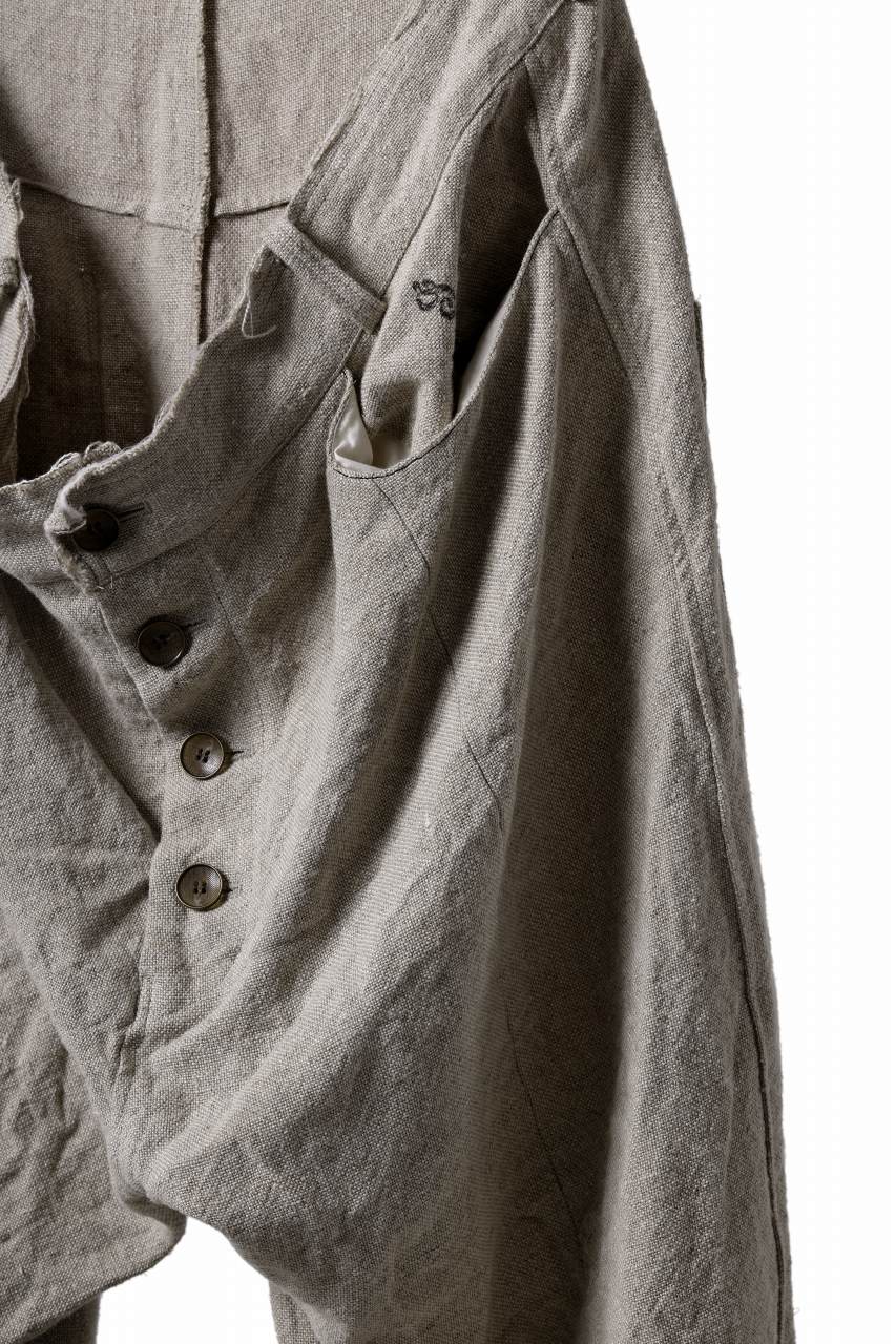 YUTA MATSUOKA wide taperd pants / no.8 linen canvas (ecru) - Image 9