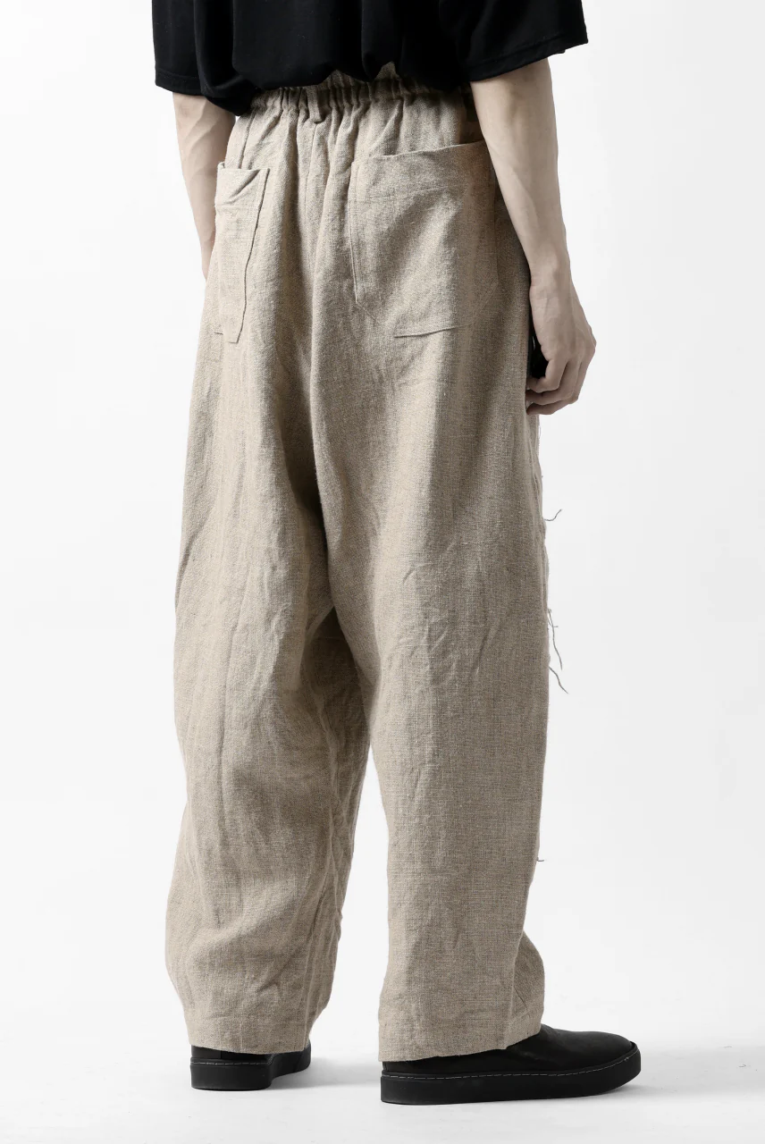 YUTA MATSUOKA wide tapered pants / safiran linen (ecru) - Image 11
