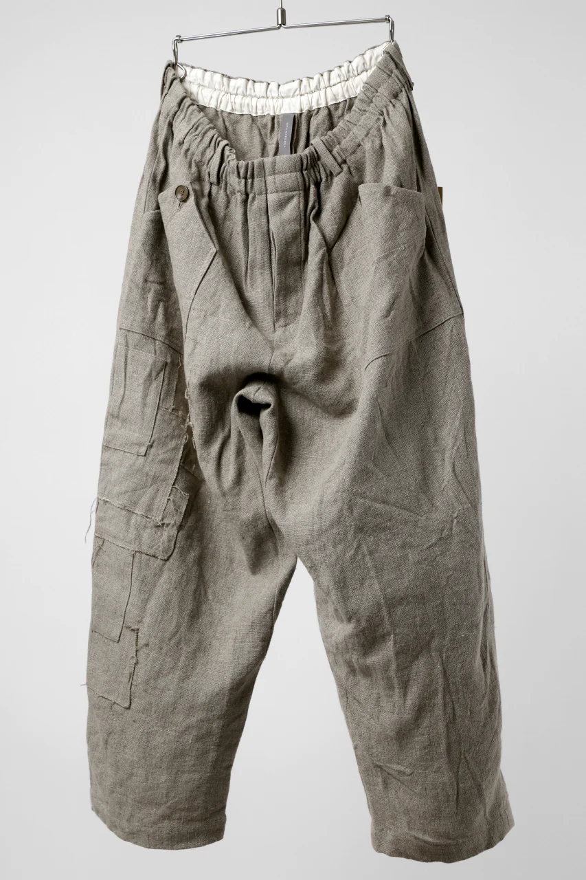 YUTA MATSUOKA wide tapered pants / safiran linen (ecru) - Image 12