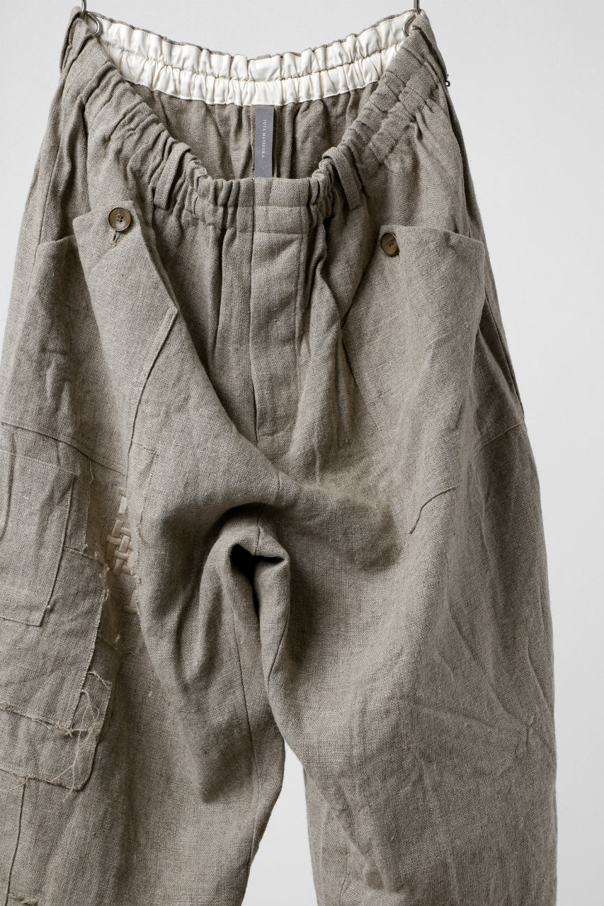 YUTA MATSUOKA wide tapered pants / safiran linen (ecru) - Image 14
