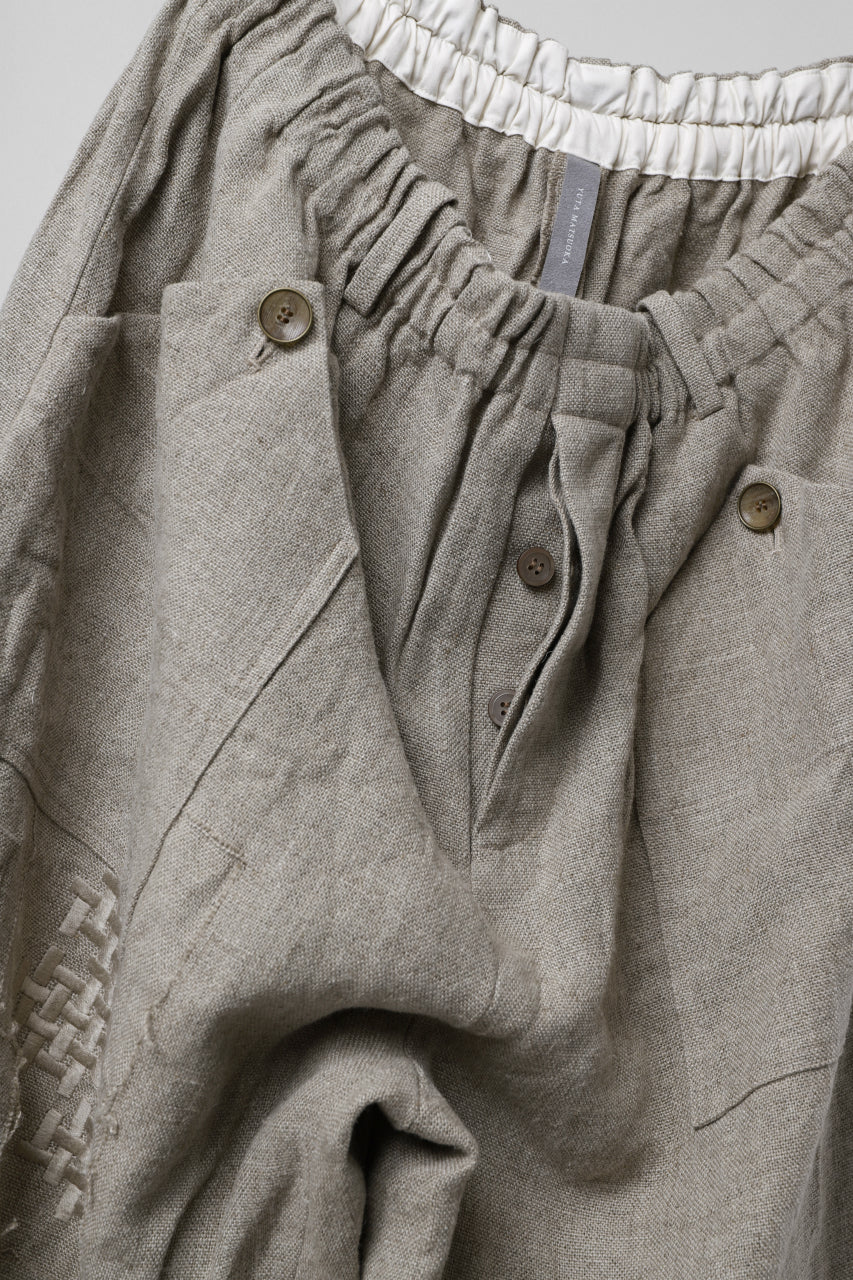 YUTA MATSUOKA wide tapered pants / safiran linen (ecru) - Image 19
