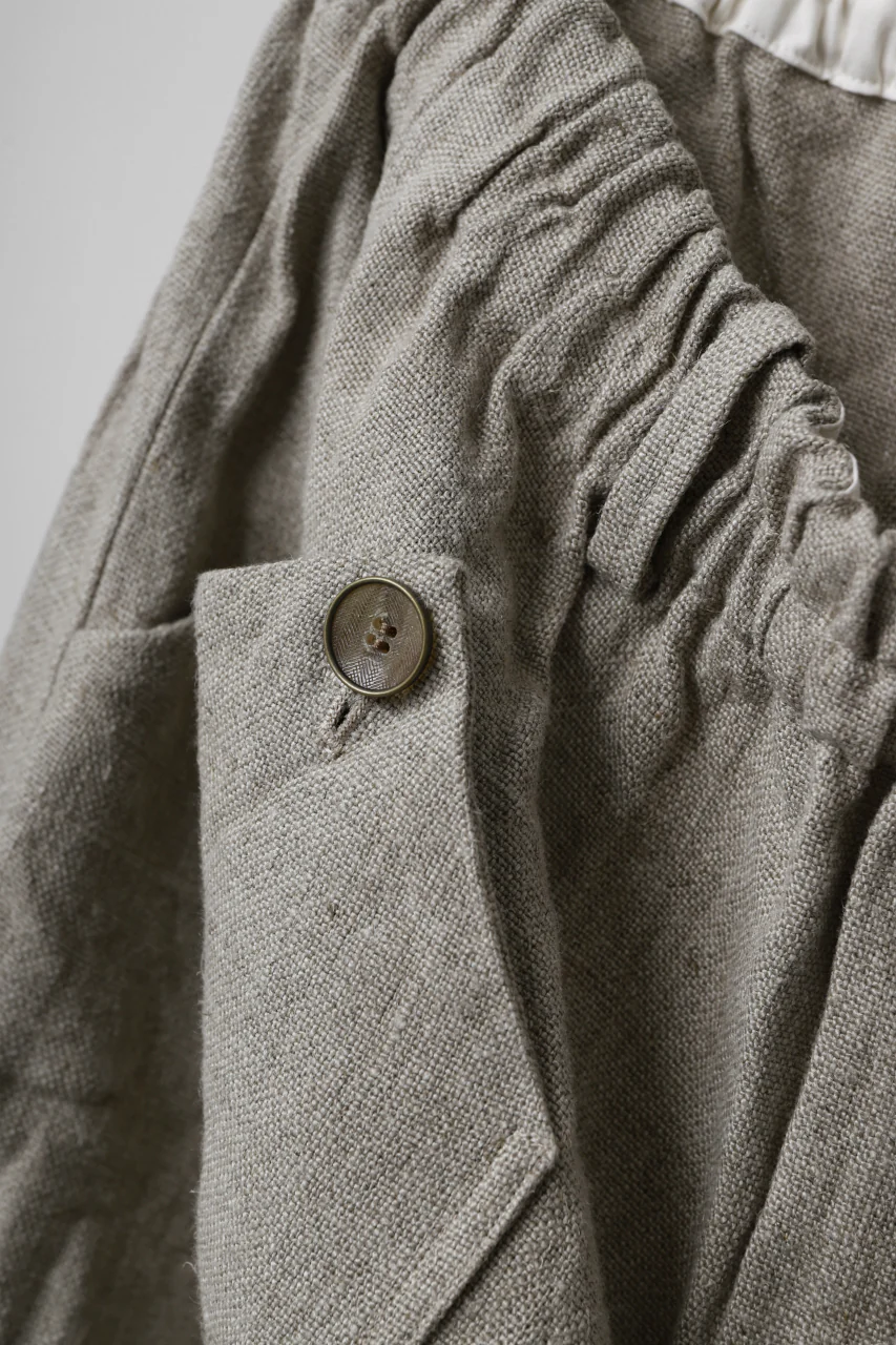 YUTA MATSUOKA wide tapered pants / safiran linen (ecru) - Image 20