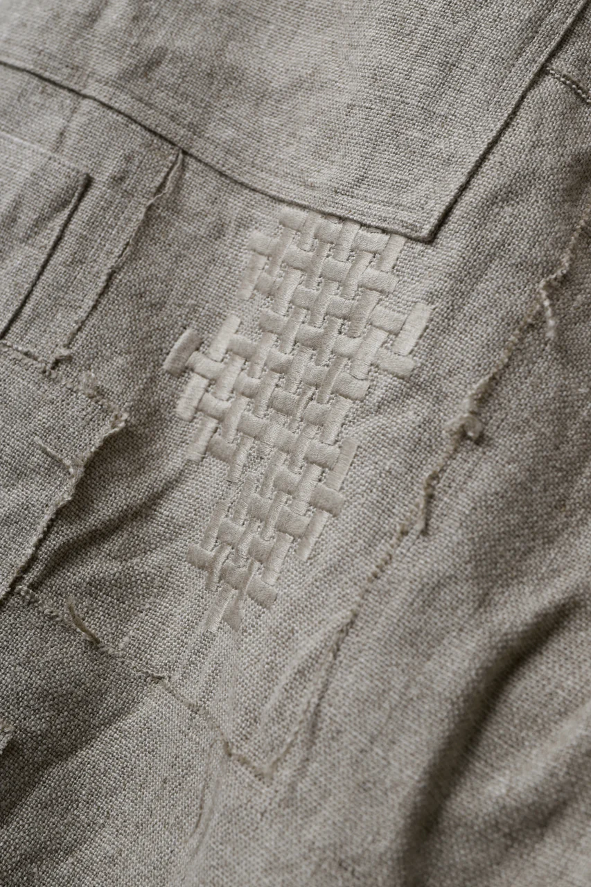 YUTA MATSUOKA wide tapered pants / safiran linen (ecru) - Image 26