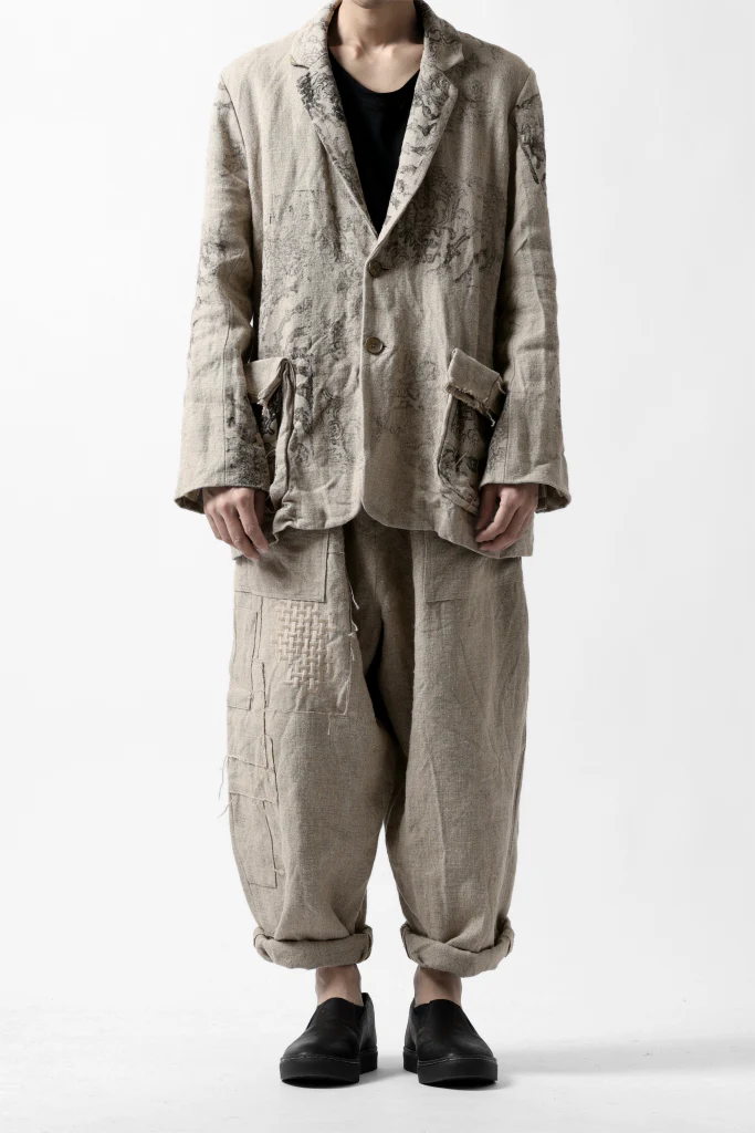 YUTA MATSUOKA wide tapered pants / safiran linen (ecru) - Image 32