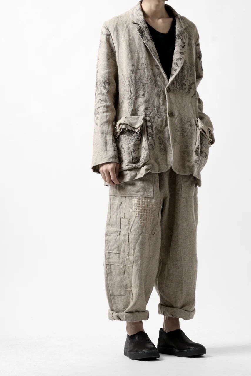 YUTA MATSUOKA wide tapered pants / safiran linen (ecru) - Image 33