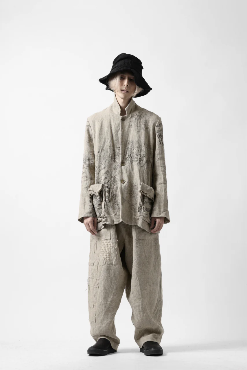 YUTA MATSUOKA wide tapered pants / safiran linen (ecru) - Image 40