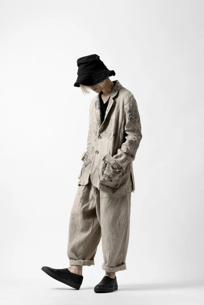 YUTA MATSUOKA wide tapered pants / safiran linen (ecru) - Image 41