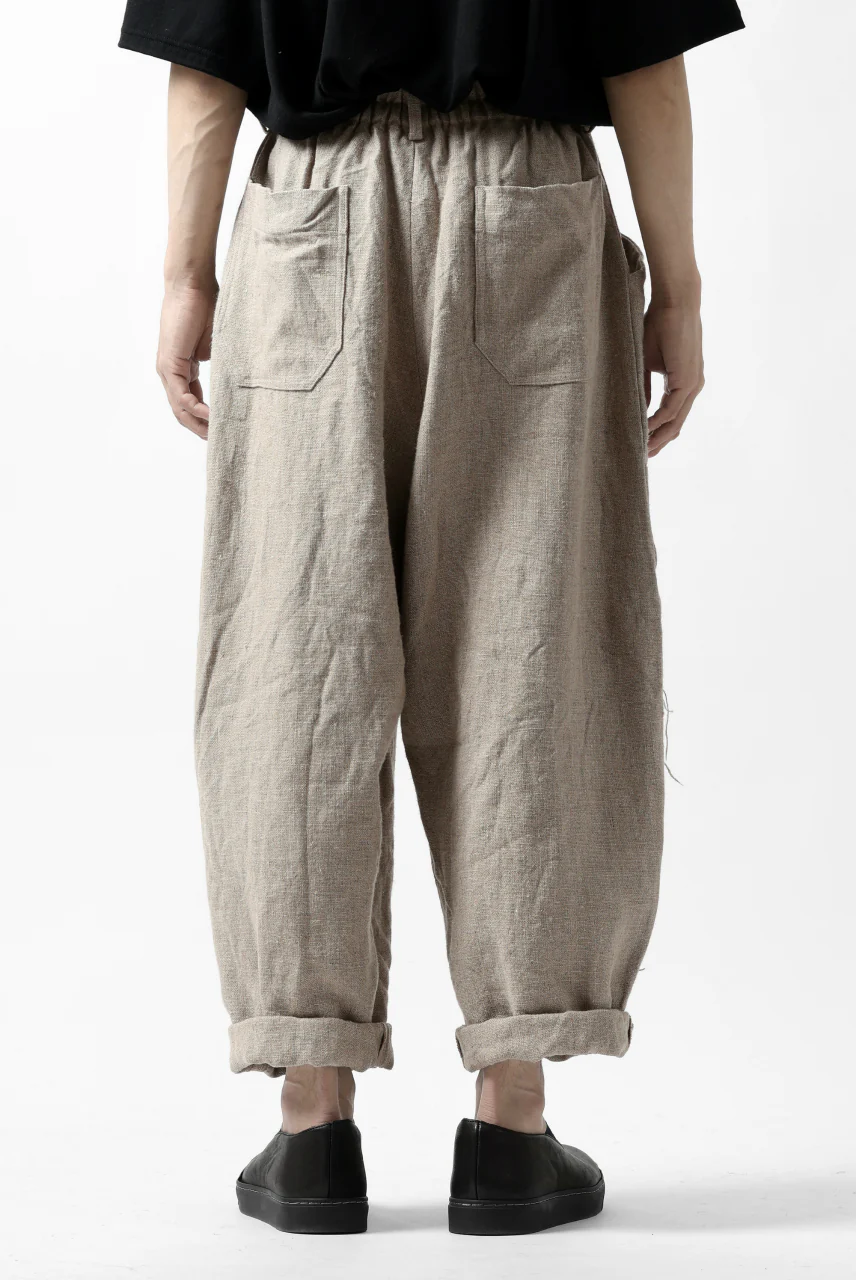 YUTA MATSUOKA wide tapered pants / safiran linen (ecru) - Image 7